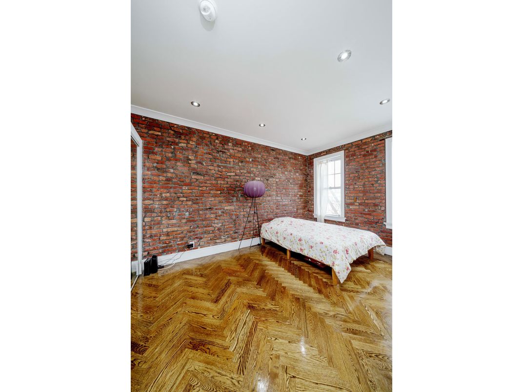 Interior, Recessed Lighting, Stone Walls, Wood Texture Flooring