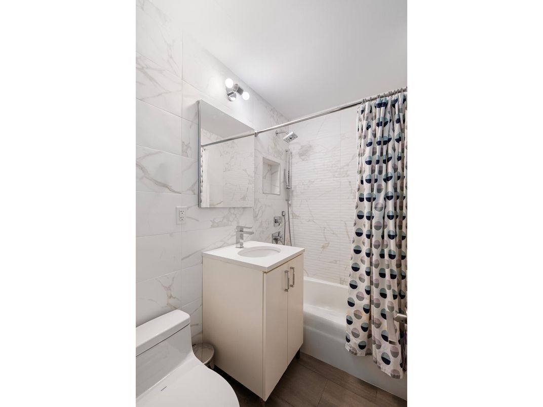 Bathroom, Interior, Marble Walls, Wood Texture Flooring