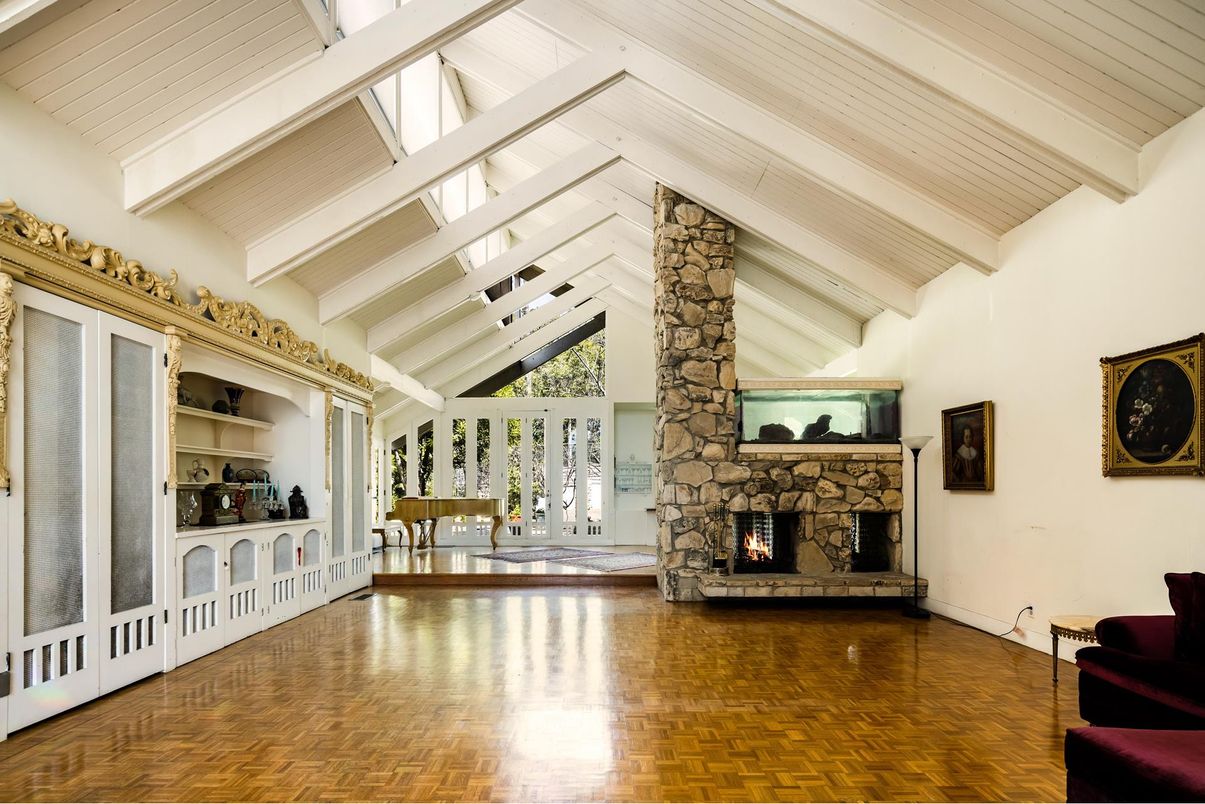 Fireplace, Interior, Wood Texture Flooring