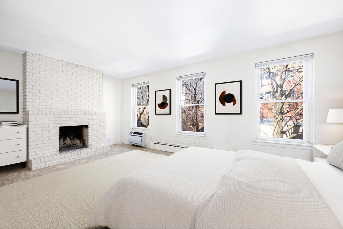 Bedroom, Fireplace, Interior, Stone Walls