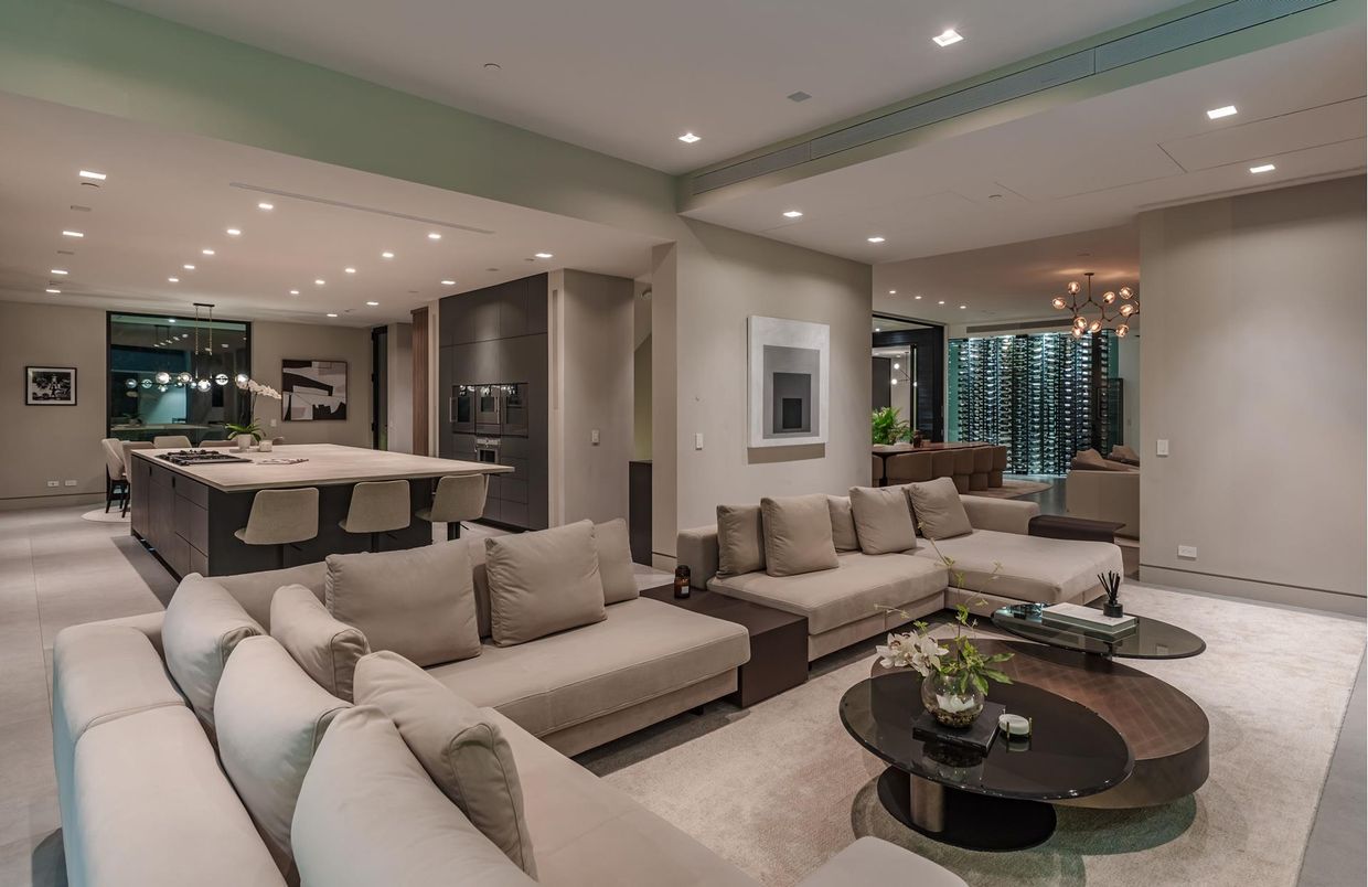 Dining room, Interior, Kitchen, Living room, Pendant Lights, Recessed Lighting