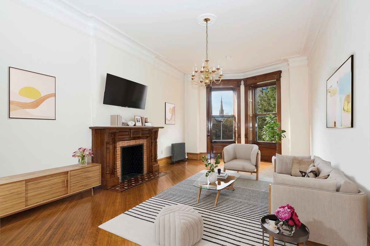 Chandelier, Fireplace, Interior, Living room, Wood Texture Flooring
