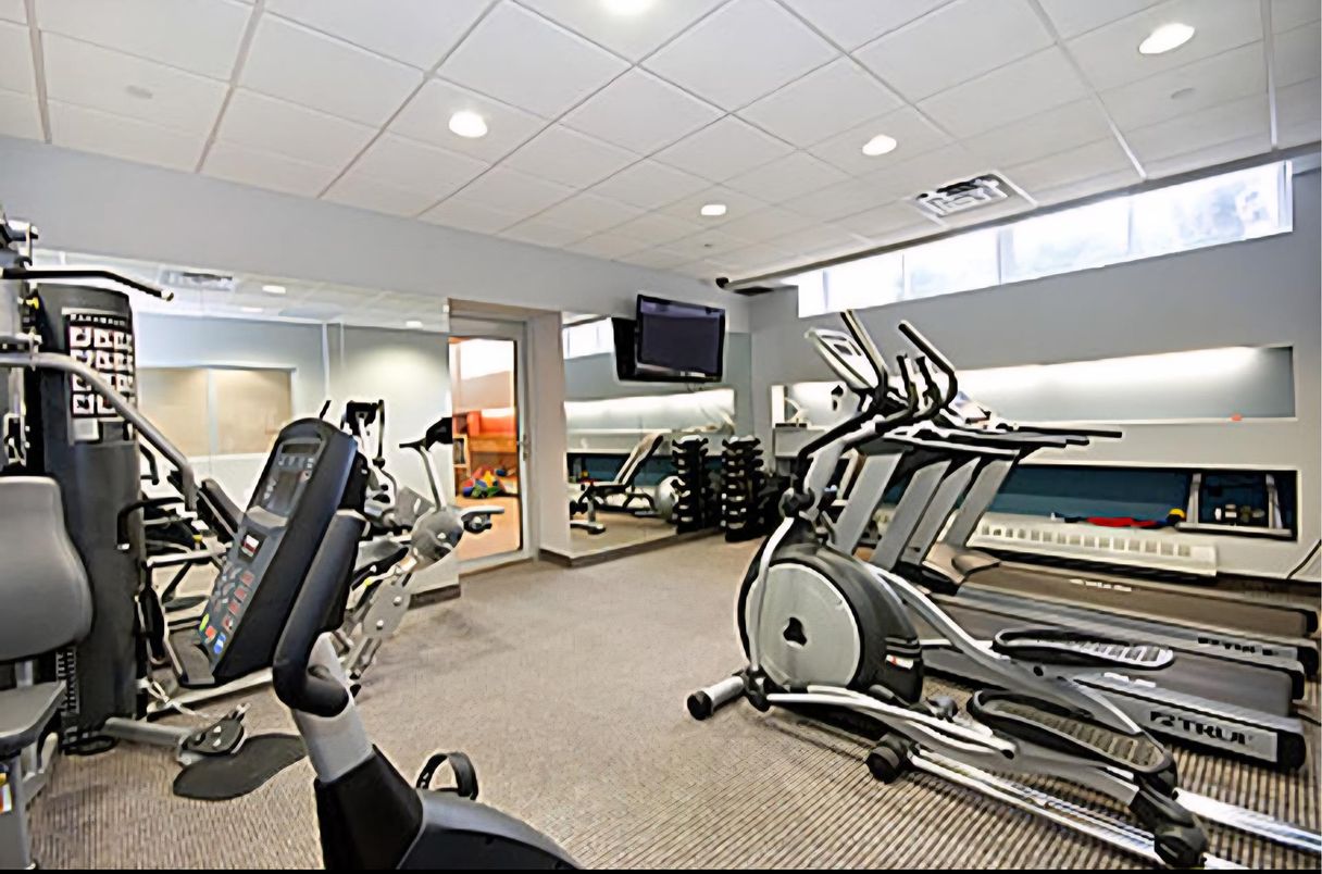 Fitness Equipment, Gym, Interior, Recessed Lighting