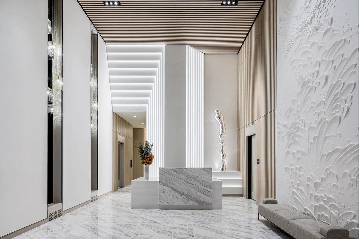 Interior, Marble, Recessed Lighting