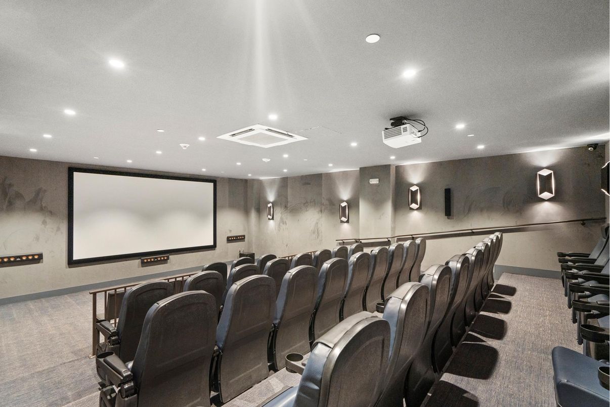 Home Theatre Room, Interior, Projection Screen, Recessed Lighting, Theatre Room