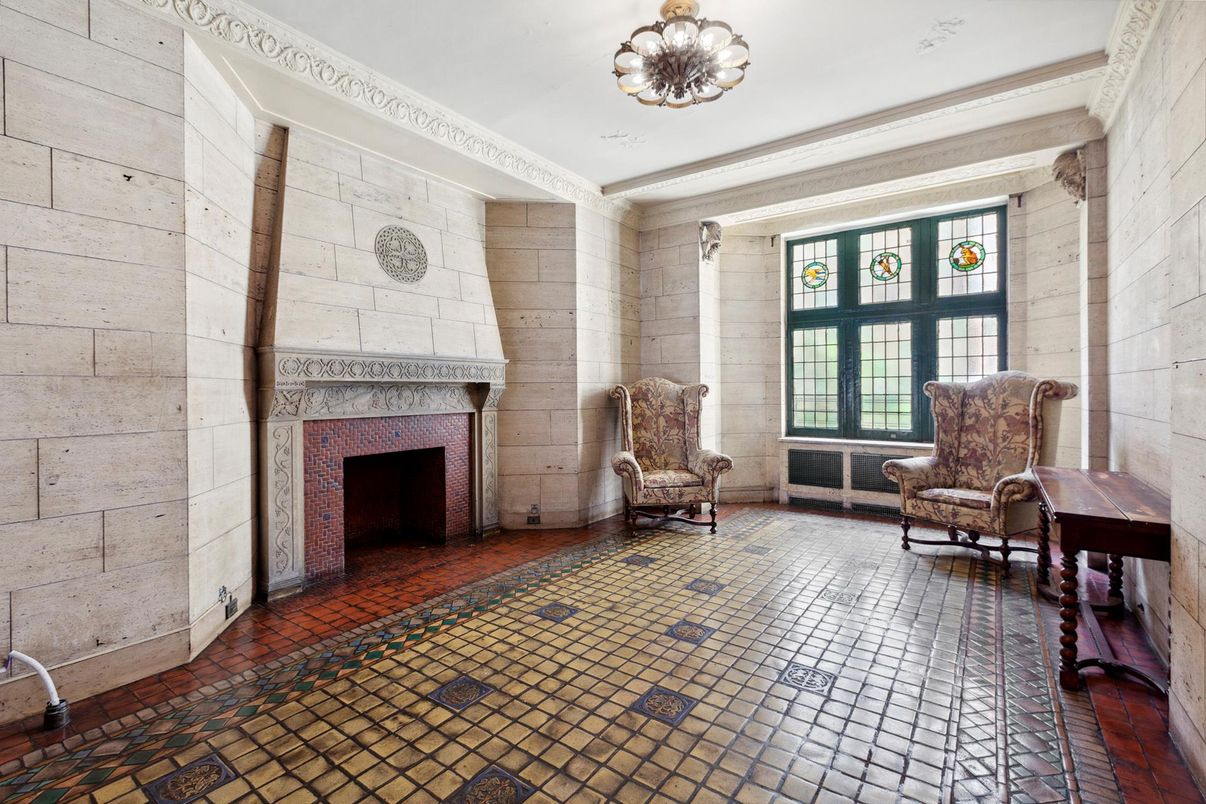 Fireplace, Interior, Stone Walls