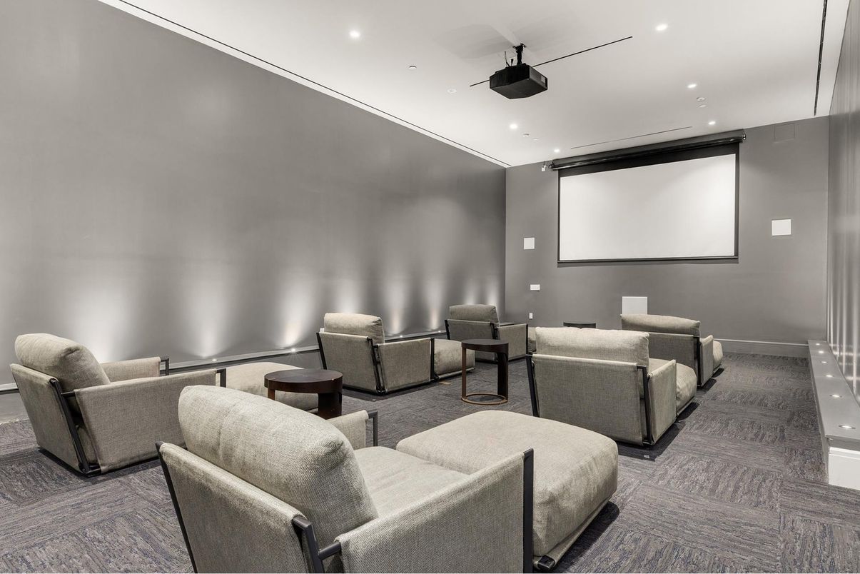 Interior, Projection Screen, Recessed Lighting, Theatre Room