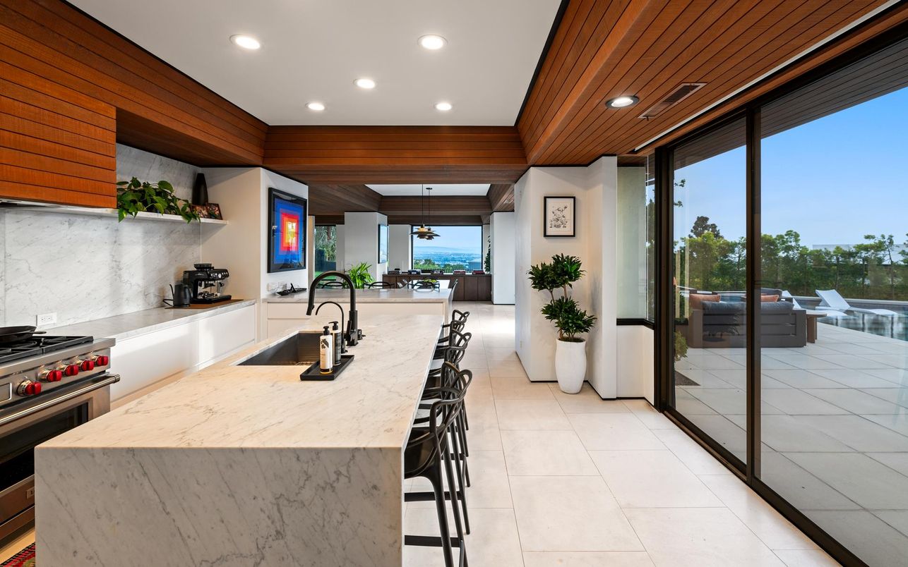 Interior, Kitchen, Recessed Lighting, Stainless Steel Appliances, Wooden Ceilings