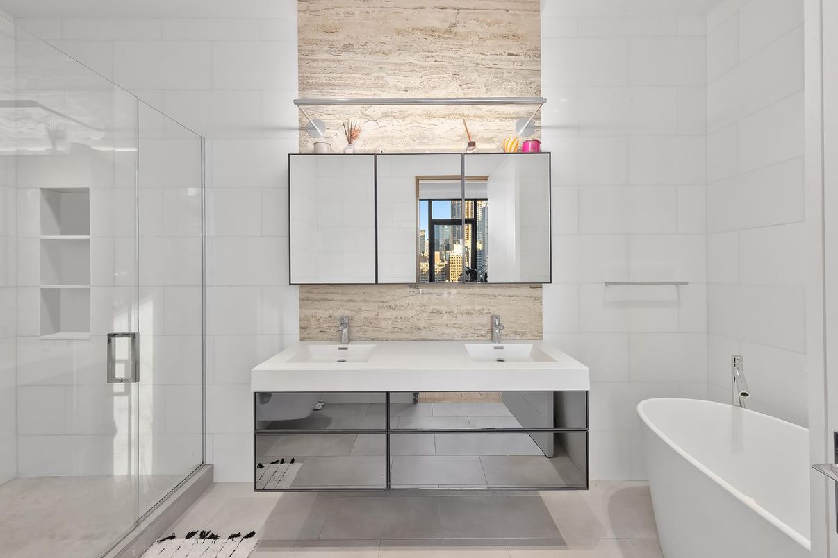 Bathroom, Free Standing Baths, Glass Shower, Interior