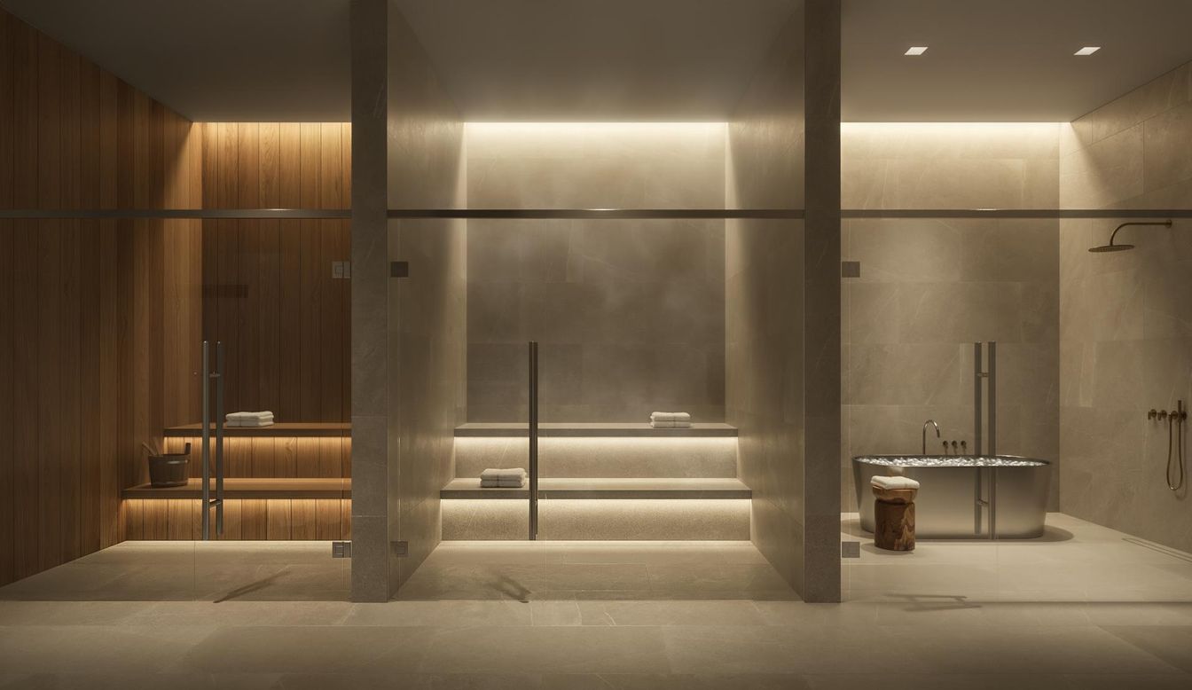 Bathroom, Interior, Recessed Lighting