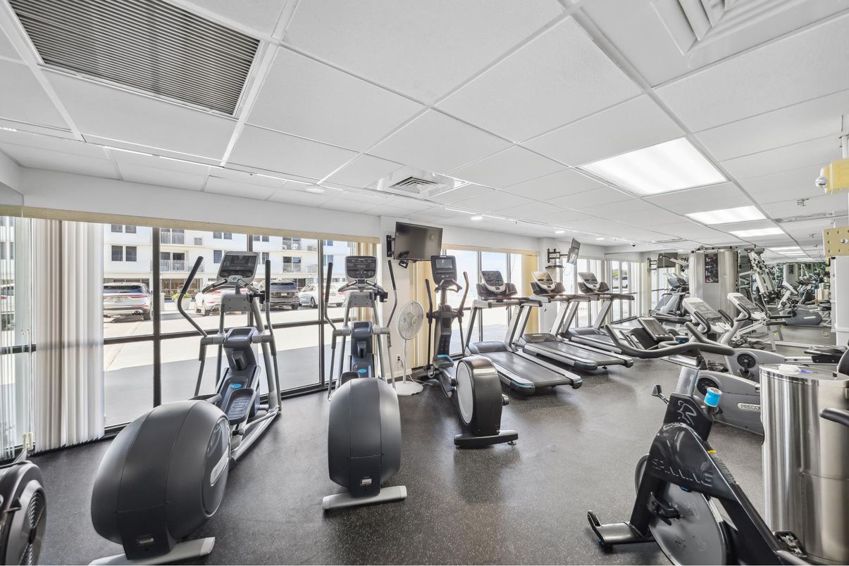 Fitness Equipment, Gym, Interior, Recessed Lighting