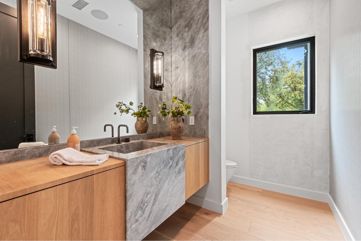 Bathroom, Interior, Wood Texture Flooring
