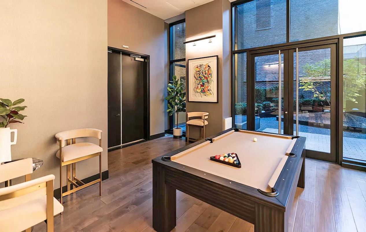Billiard Table, Game Room, Interior, Wood Texture Flooring