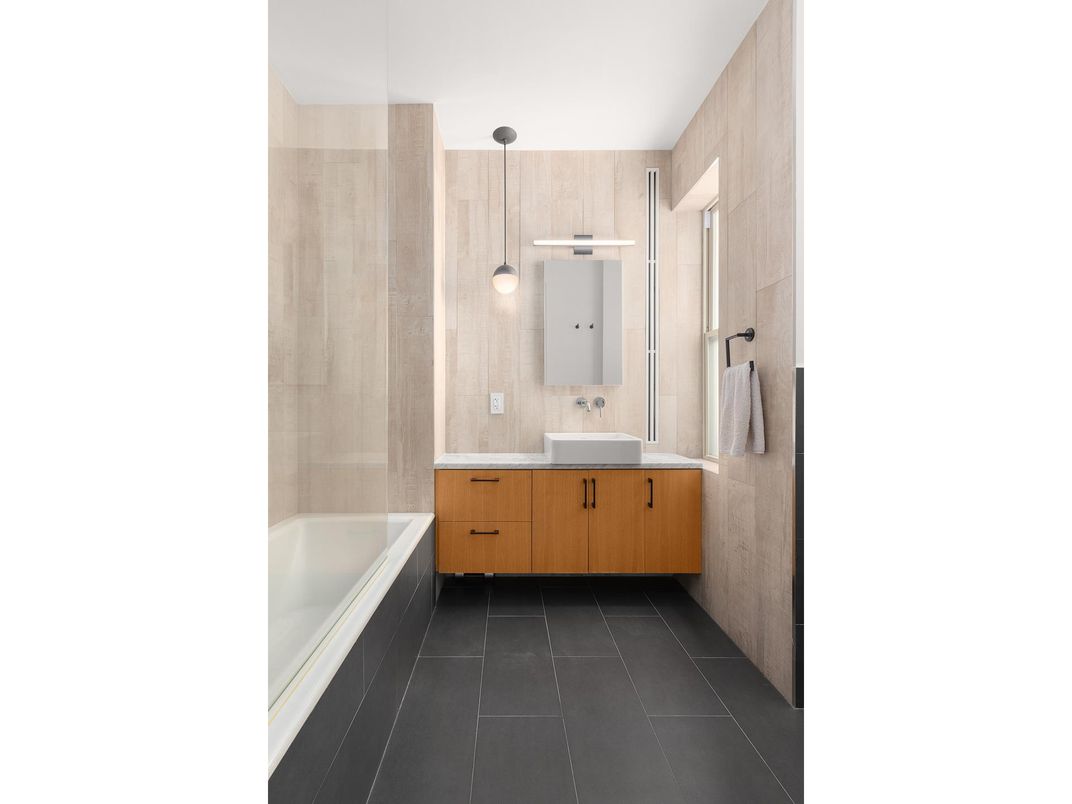 Bathroom, Interior, Pendant Lights, Wooden Walls