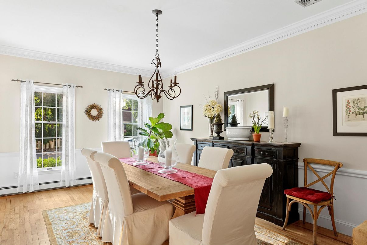Chandelier, Dining room, Interior, Wood Texture Flooring