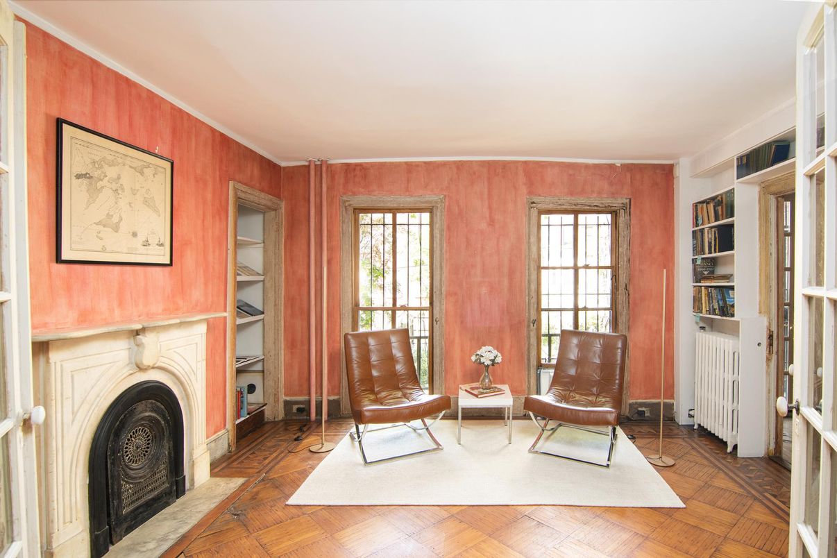 Fireplace, Interior, Wood Texture Flooring
