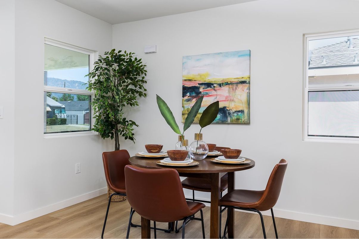 Dining room, Interior, Wood Texture Flooring