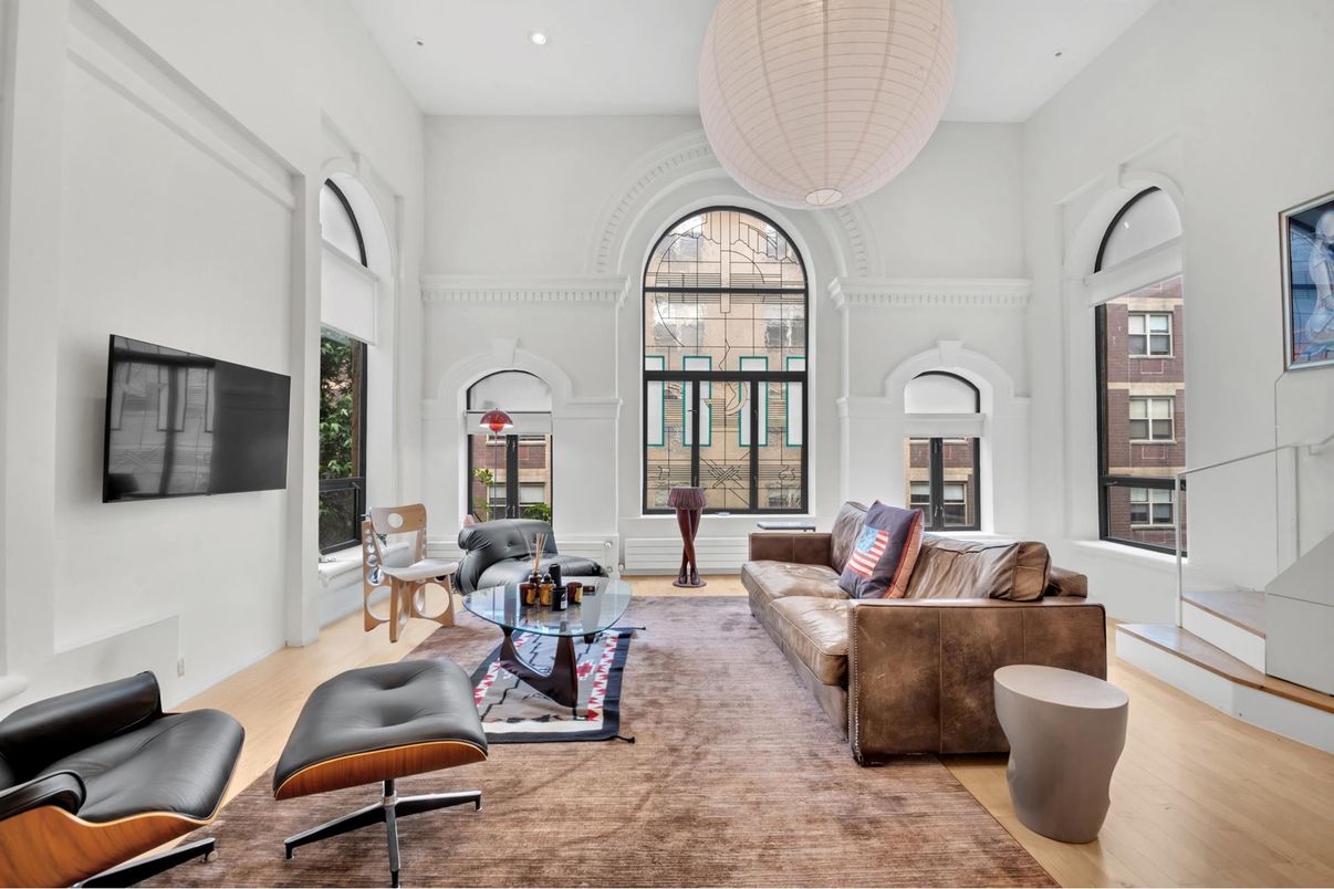 Fireplace, Fitness Equipment, Interior, Living room, Recessed Lighting, Wood Texture Flooring
