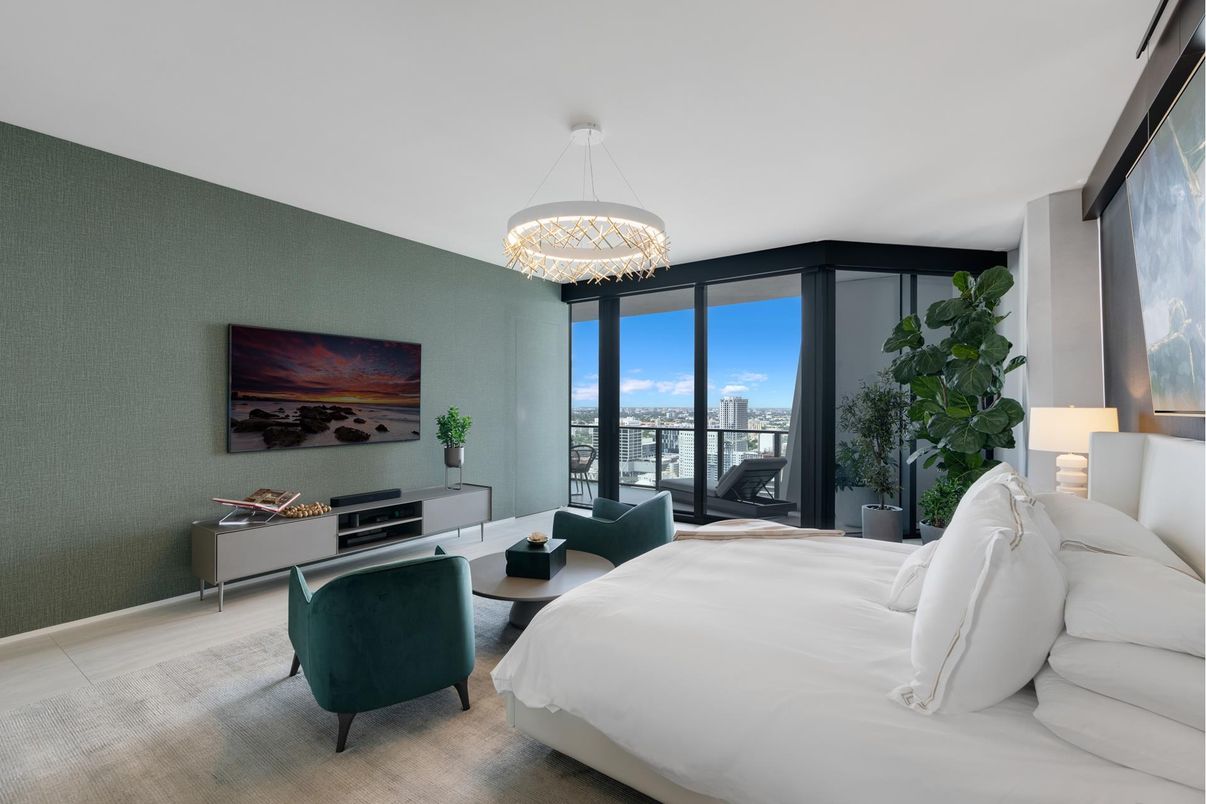 Bedroom, Chandelier, Interior, Water