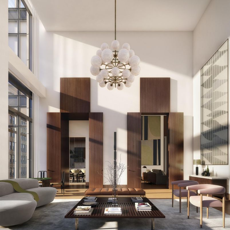 Dining room, Fireplace, Interior, Living room, Pendant Lights