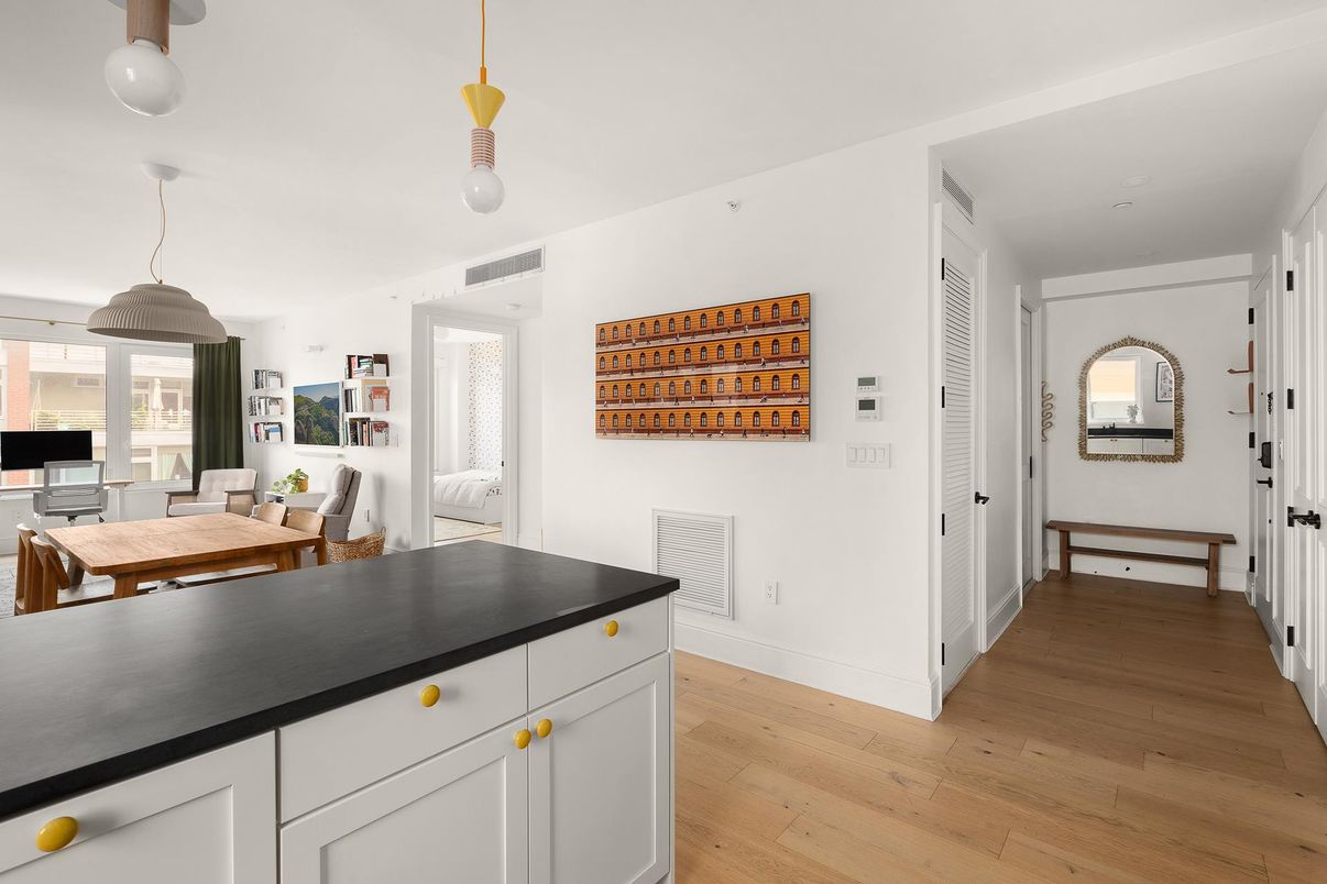 Interior, Pendant Lights, Wood Texture Flooring