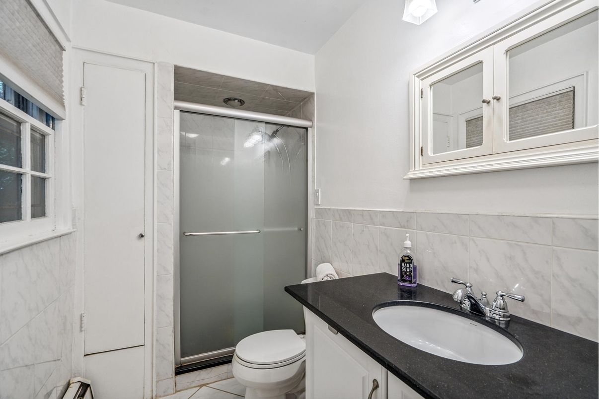 Bathroom, Glass Shower, Interior, Marble Walls