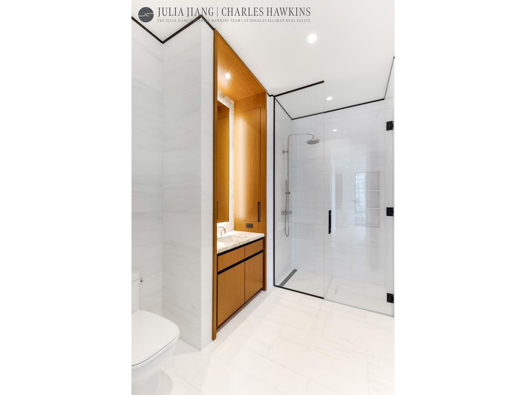 Bathroom, Glass Shower, Interior, Marble, Recessed Lighting