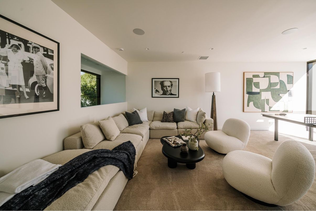 Interior, Living room, Recessed Lighting