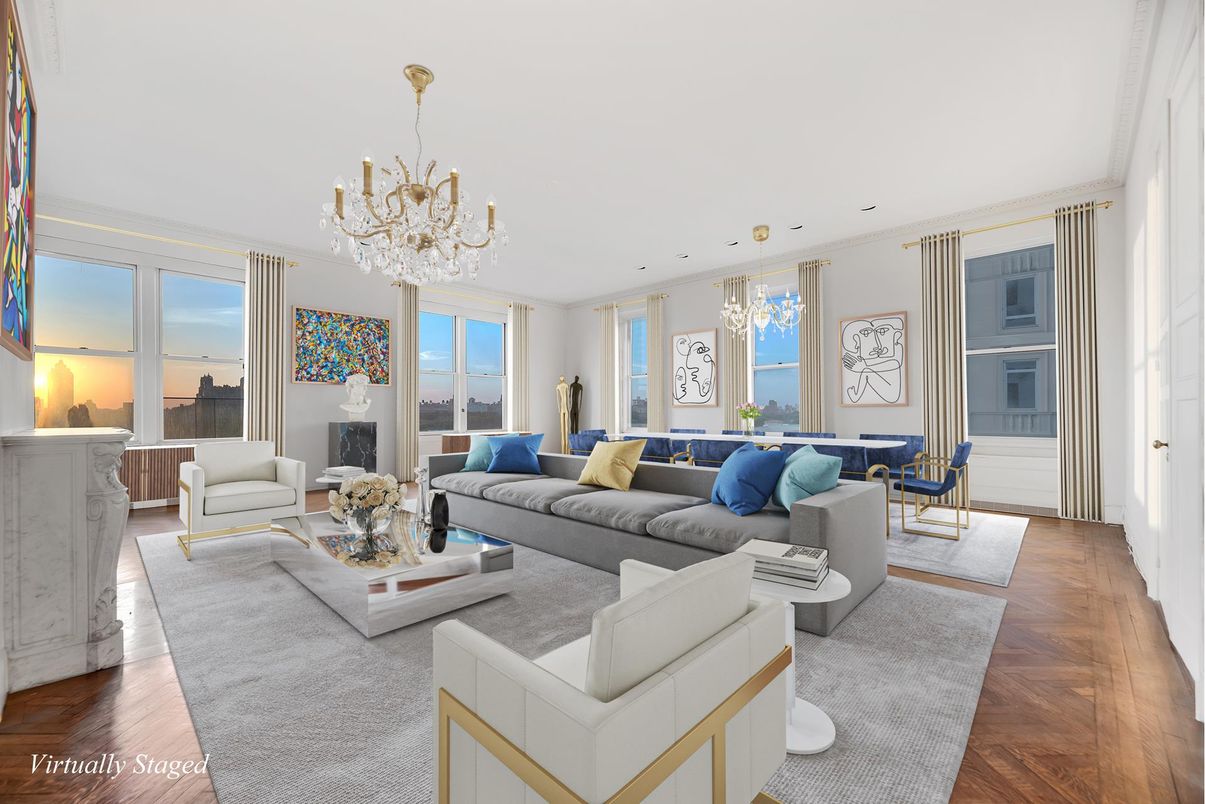 Chandelier, Interior, Living room, Recessed Lighting, Wood Texture Flooring