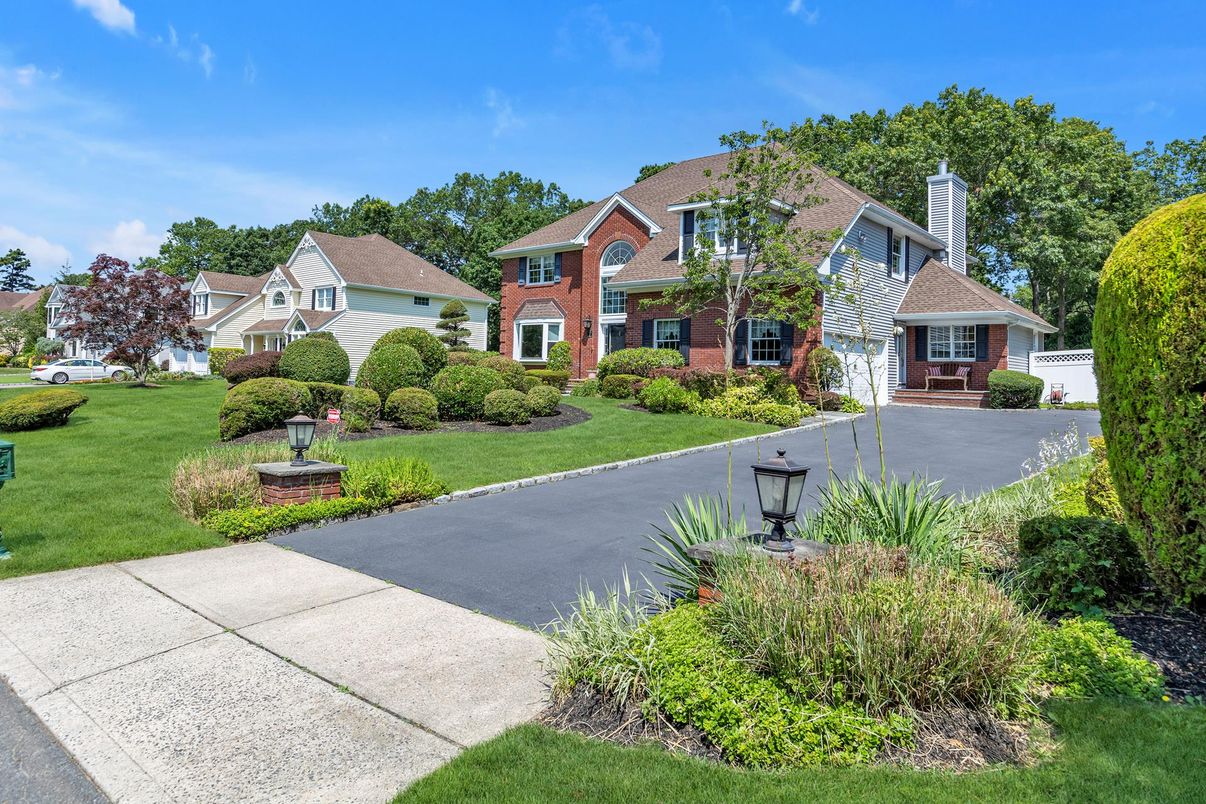 Attached, Backyard, Exterior, Facade, Brick Facade, Tudor Revival