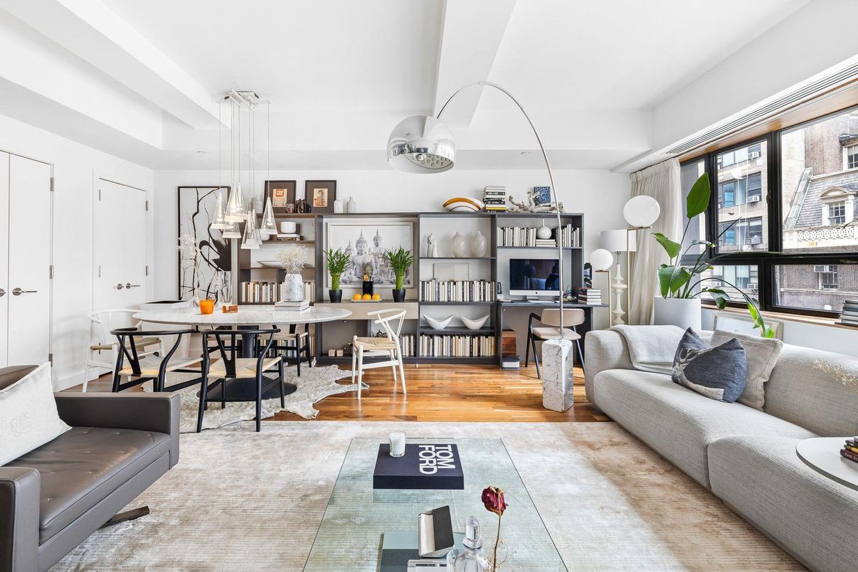 Dining room, Interior, Living room, Pendant Lights, Wood Texture Flooring