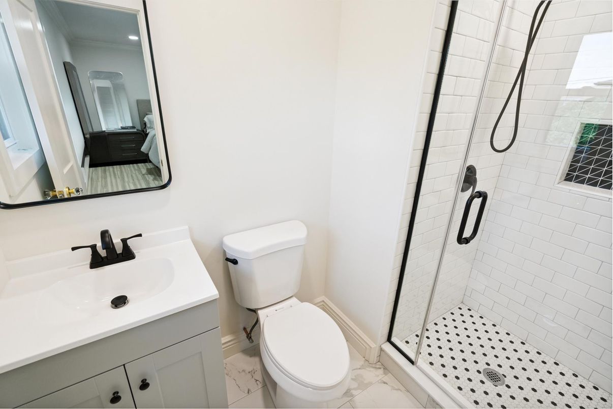 Bathroom, Glass Shower, Interior, Marble