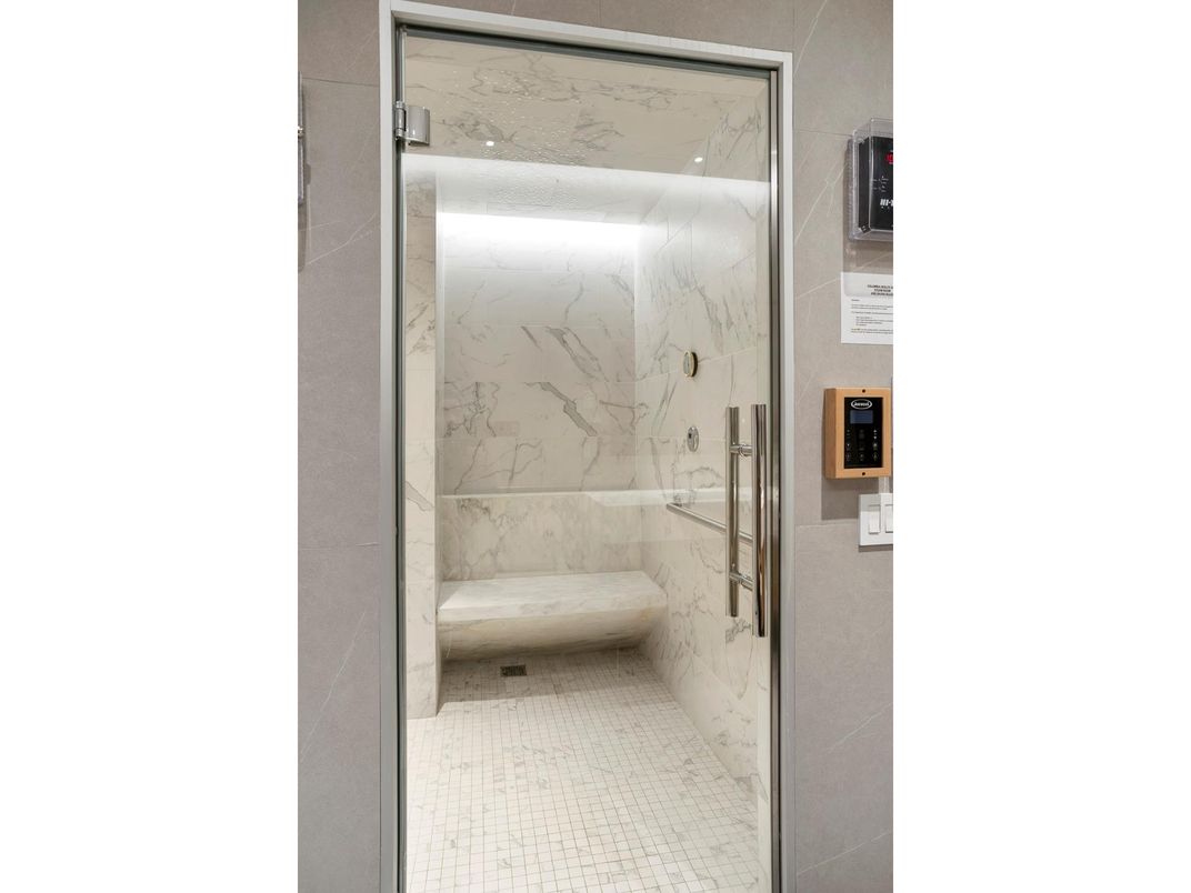 Bathroom, Glass Shower, Interior, Marble Walls