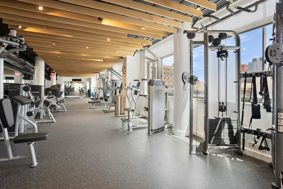 Fitness Equipment, Gym, Interior, Recessed Lighting
