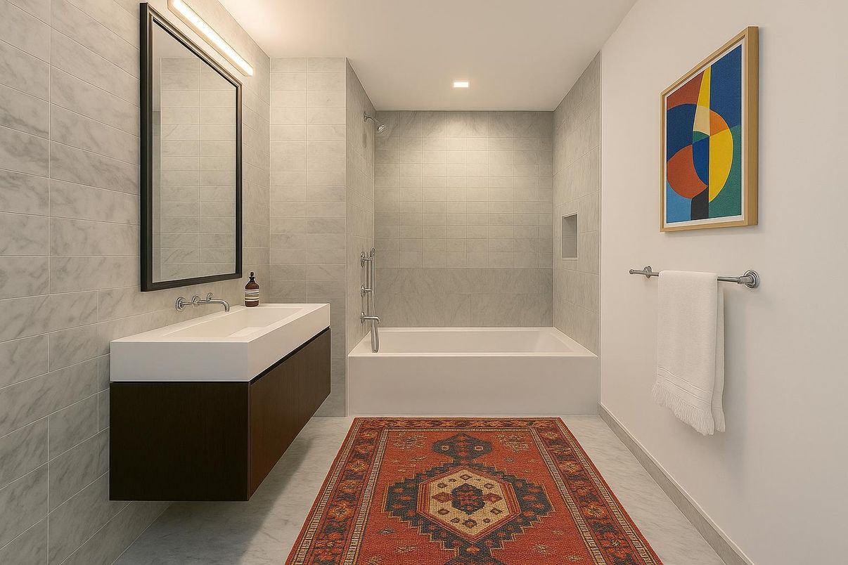 Bathroom, Interior, Recessed Lighting