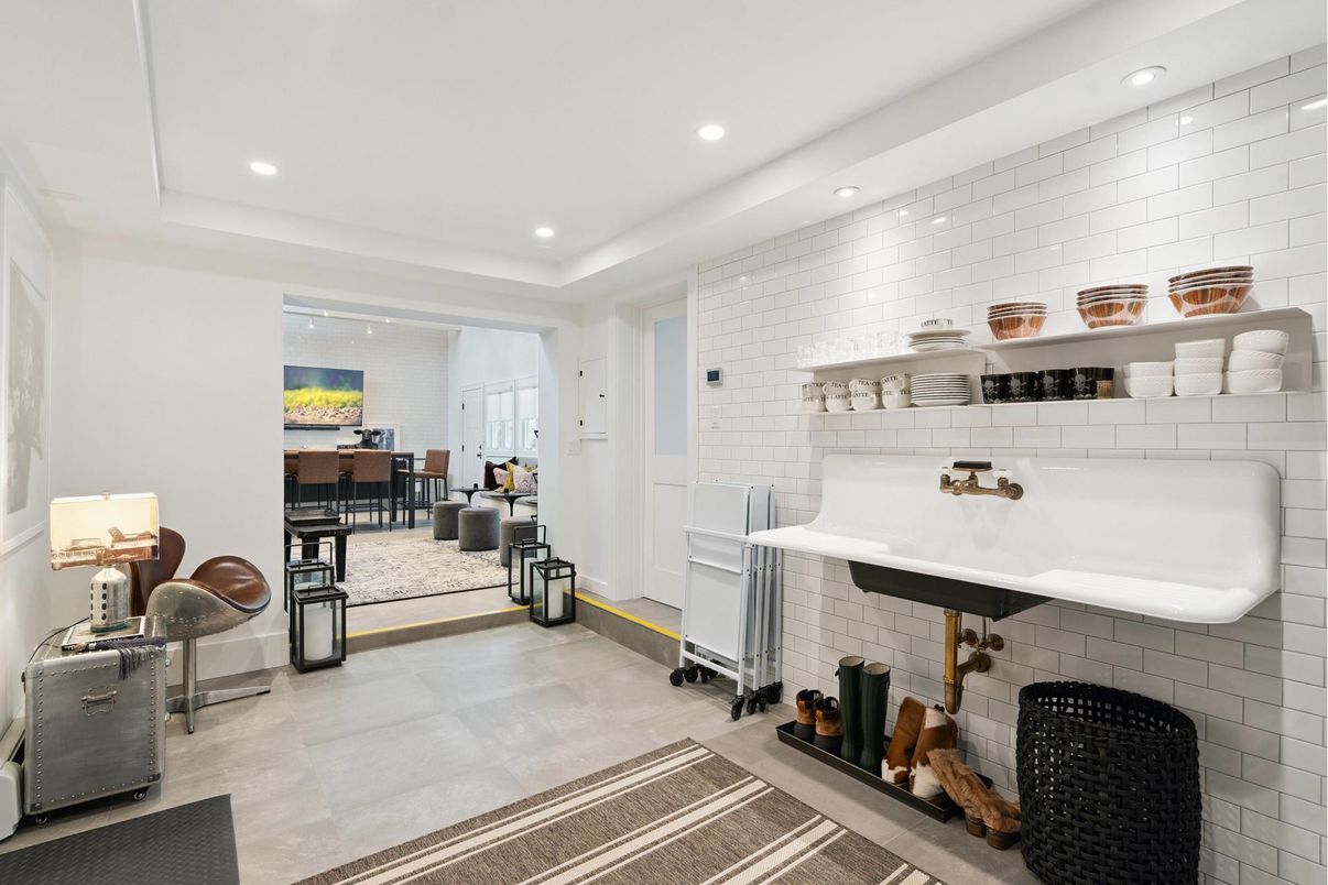 Interior, Recessed Lighting, Stone Walls