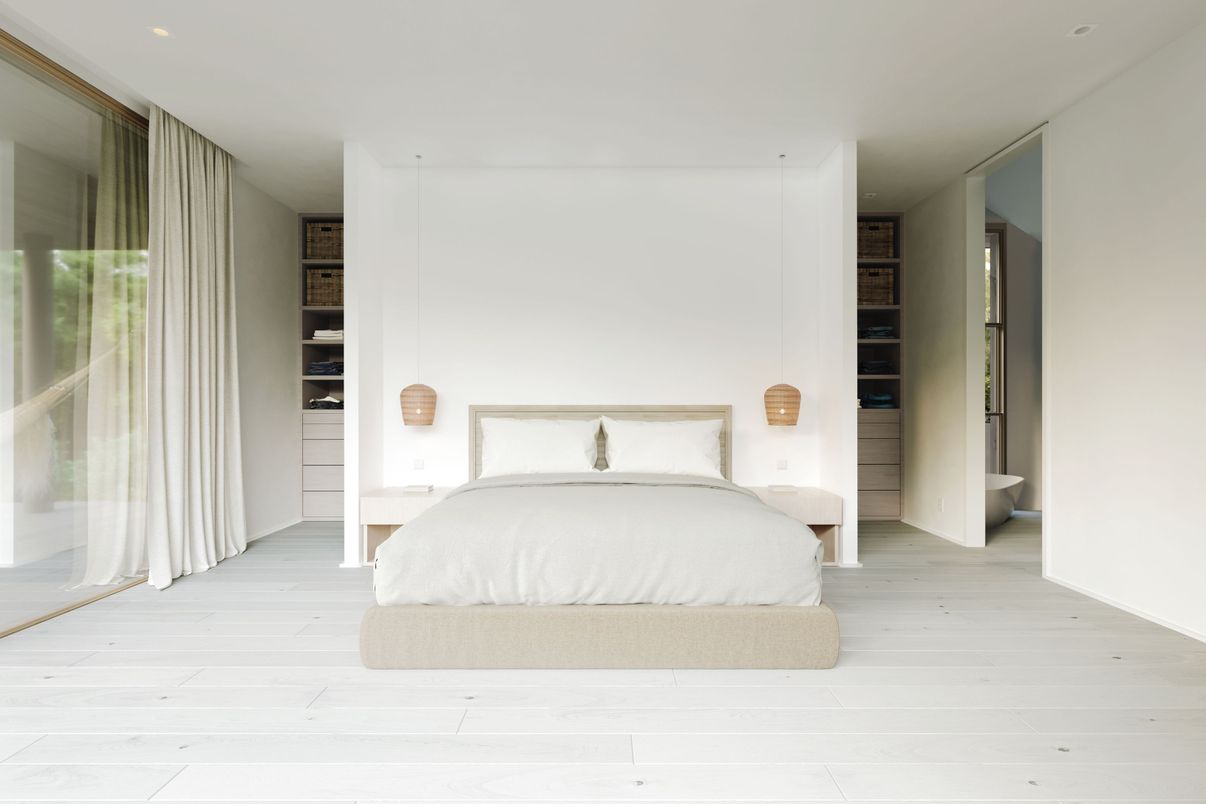 Bedroom, Interior, Wood Texture Flooring