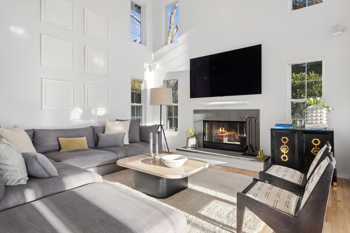 Fireplace, Interior, Living room, Wood Texture Flooring