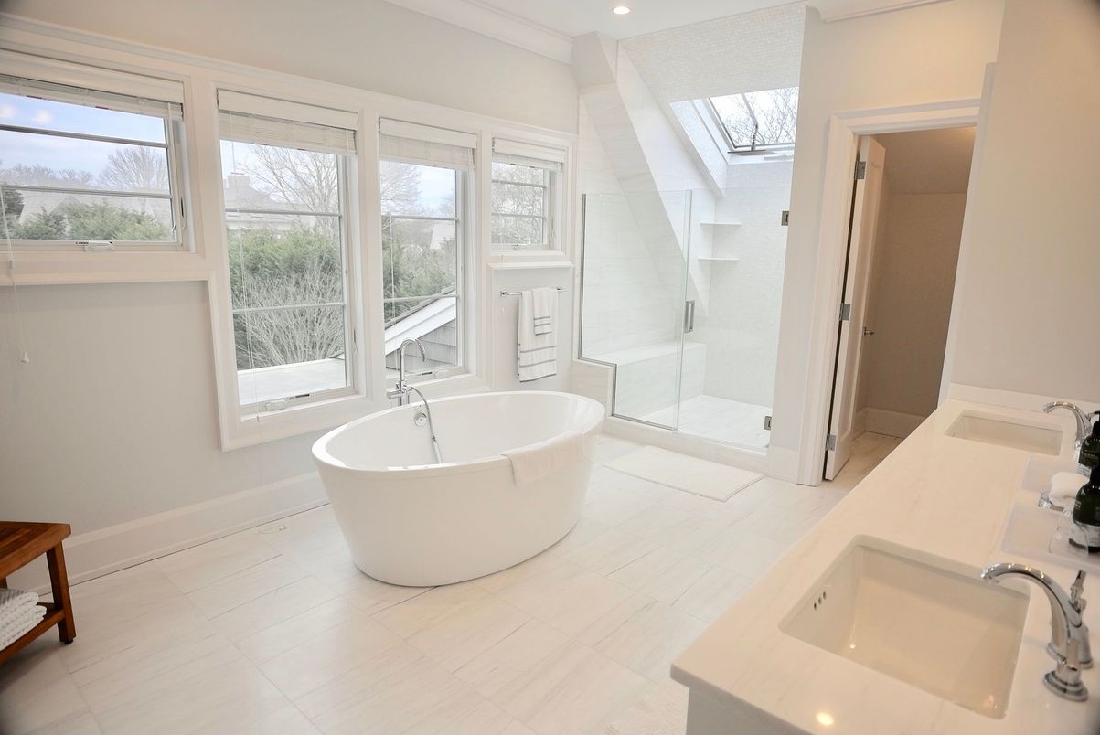 Bathroom, Dual Sink Vanities, Free Standing Baths, Glass Shower, Interior, Recessed Lighting