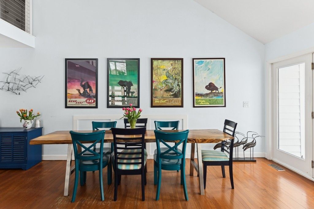 Dining room, Interior, Wood Texture Flooring