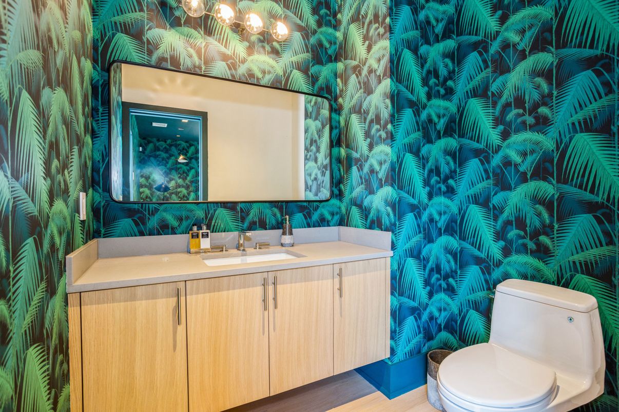 Bathroom, Interior, Wood Texture Flooring