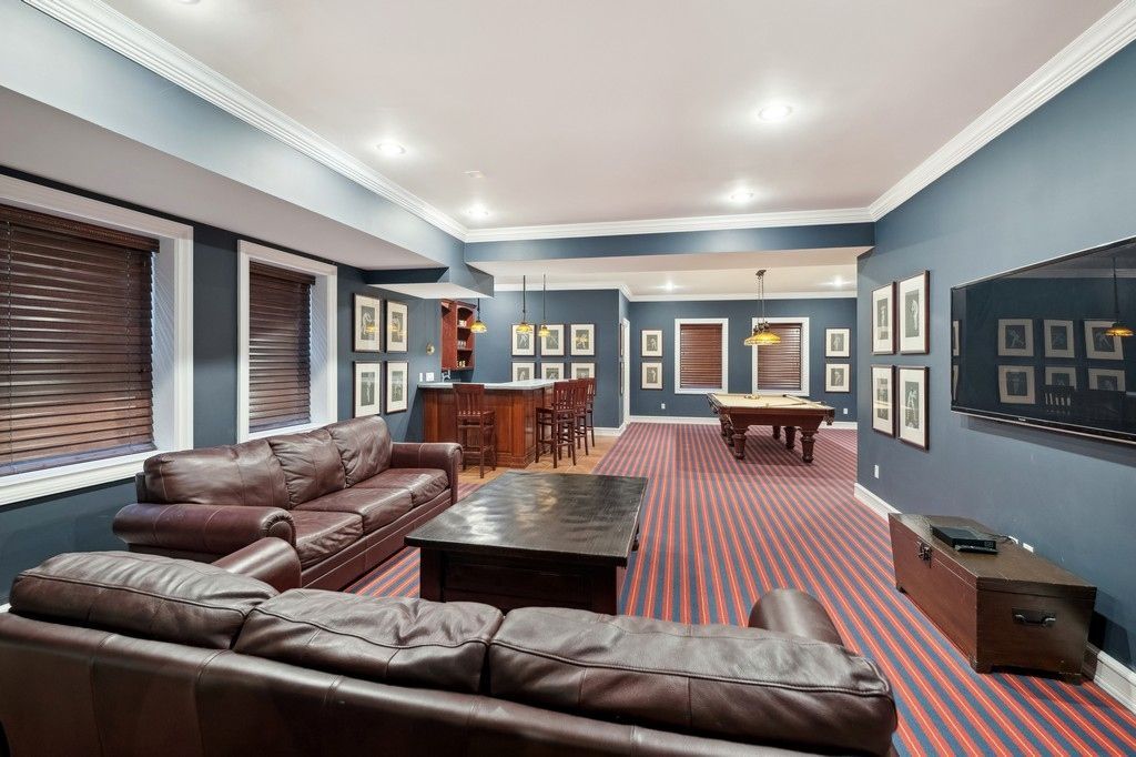 Billiard Table, Dining room, Game Room, Interior, Living room, Pendant Lights, Recessed Lighting