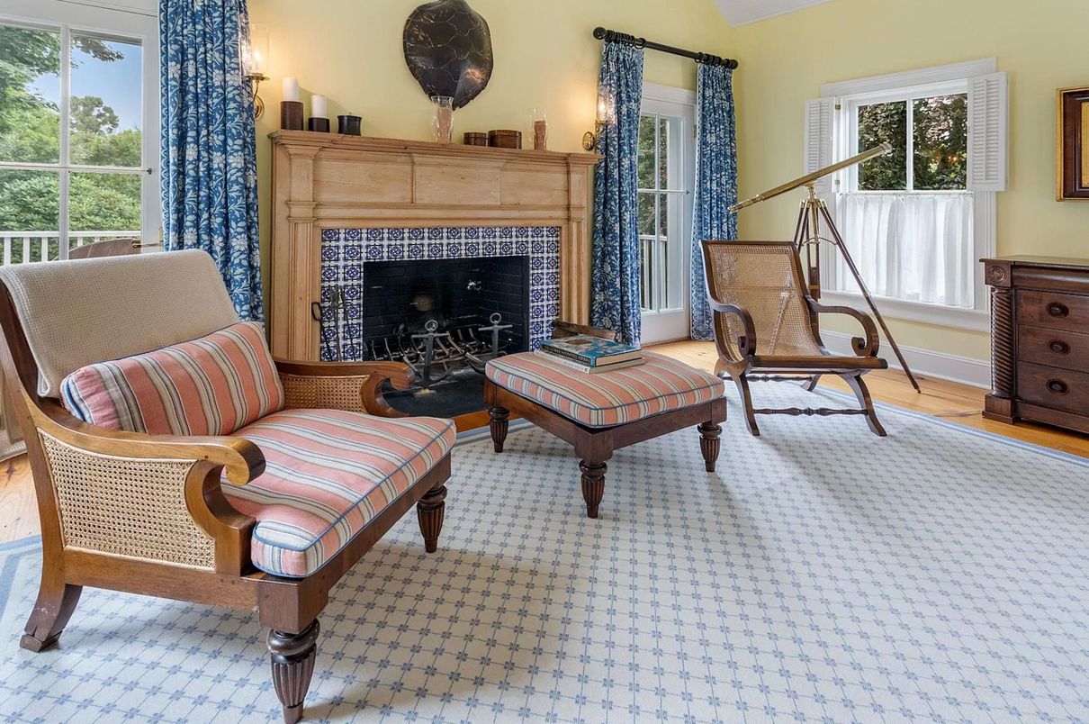 Fireplace, Interior, Wood Texture Flooring