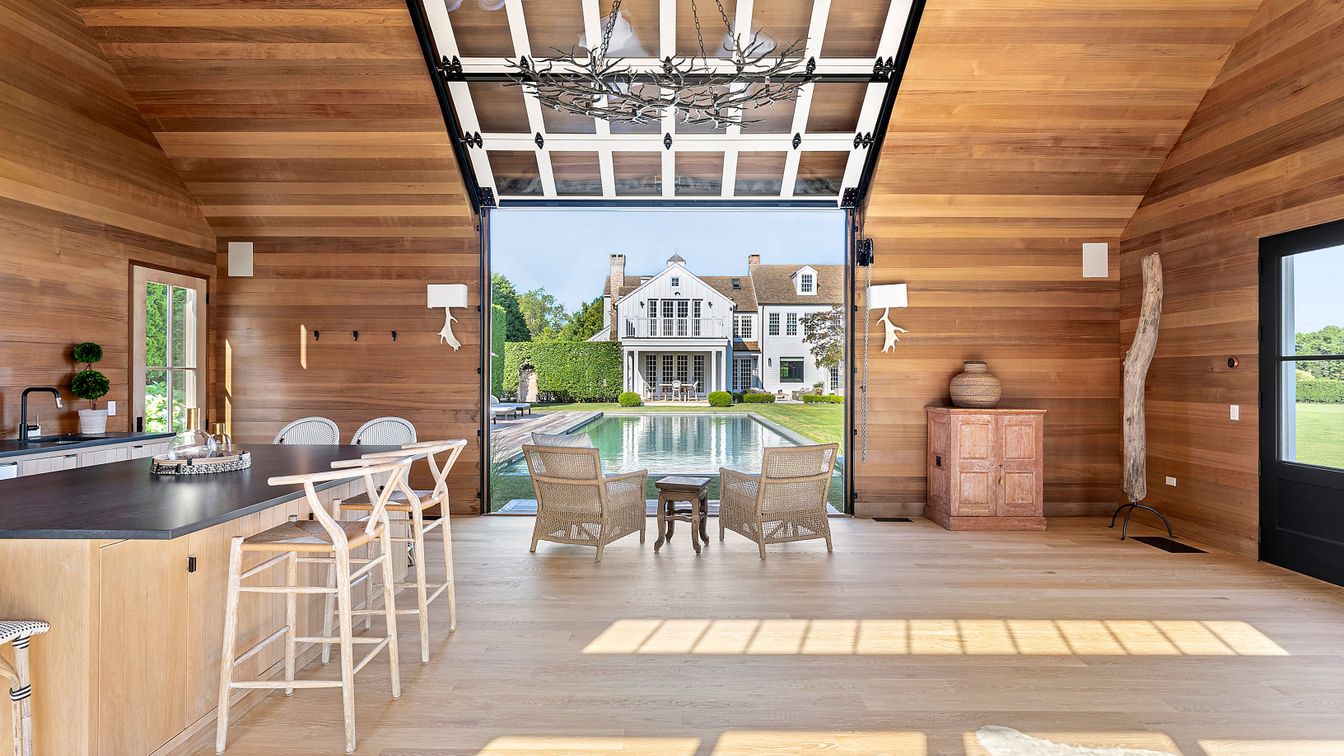 Chandelier, Interior, Pool, Wooden Ceilings, Wood Texture Flooring, Wooden Walls