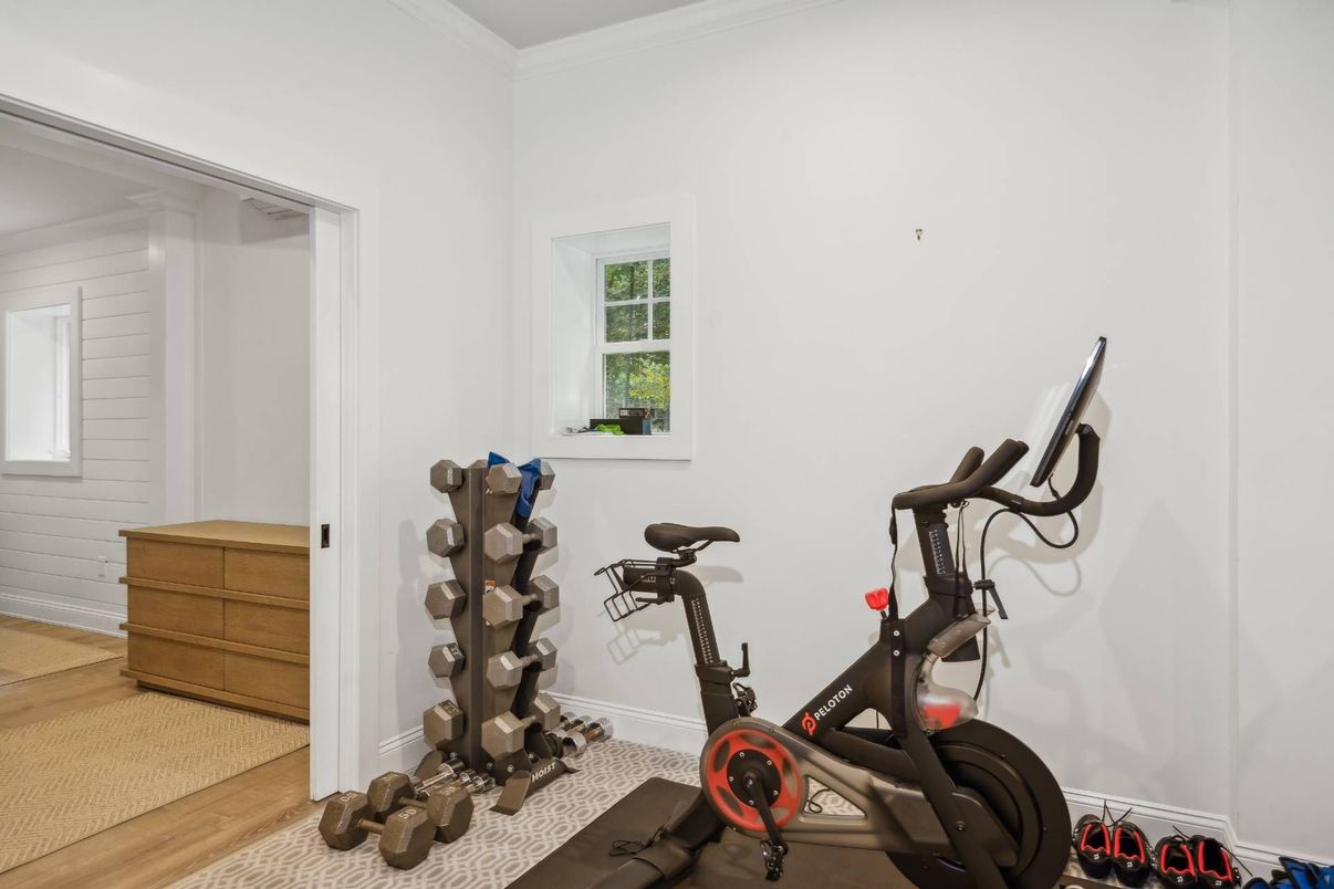 Fitness Equipment, Interior, Wood Texture Flooring