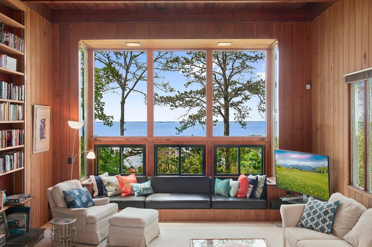 Interior, Living room, Water, Wooden Walls