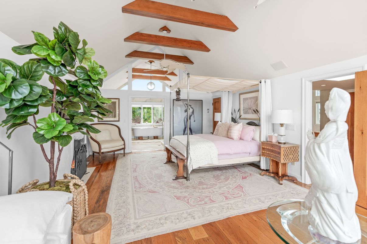 Bedroom, Interior, Wooden Beams, Wood Texture Flooring