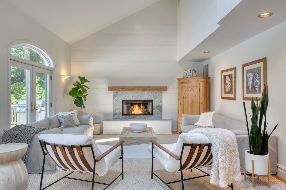 Fireplace, Interior, Living room, Recessed Lighting