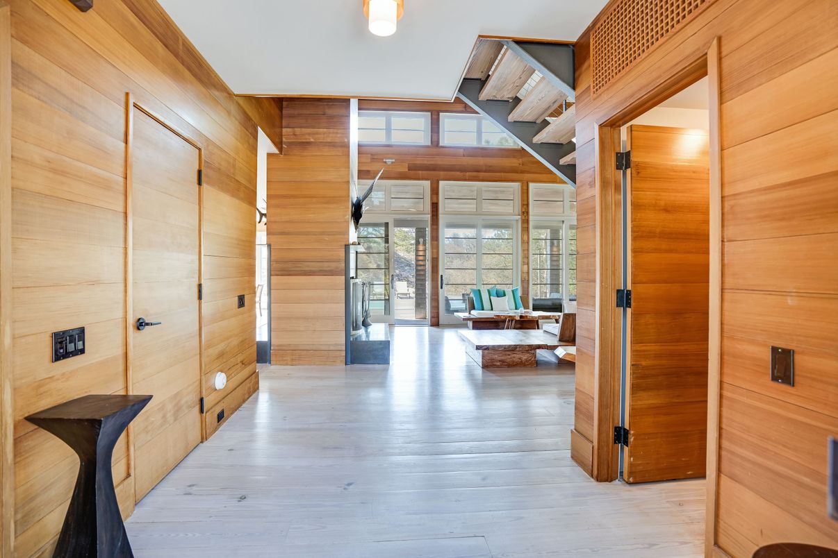 Interior, Living room, Wood Texture Flooring, Wooden Walls