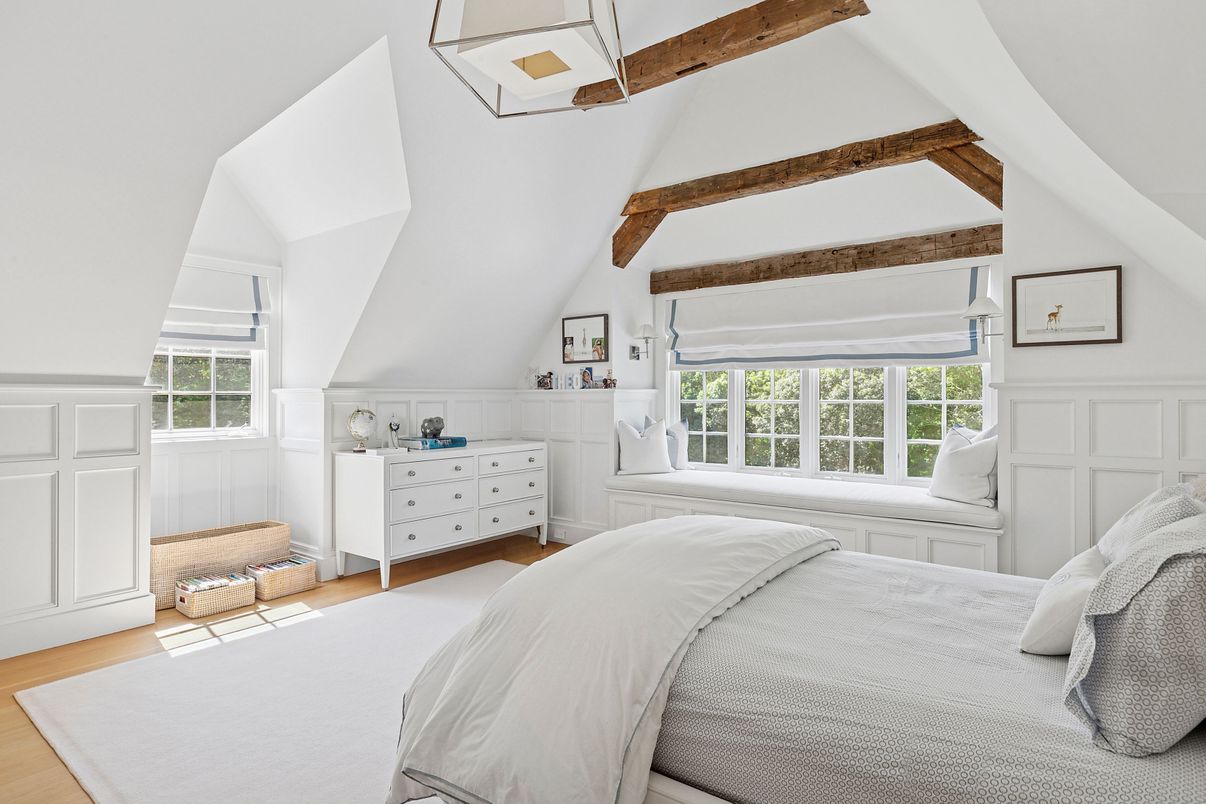 Bedroom, Interior, Wooden Beams, Wood Texture Flooring